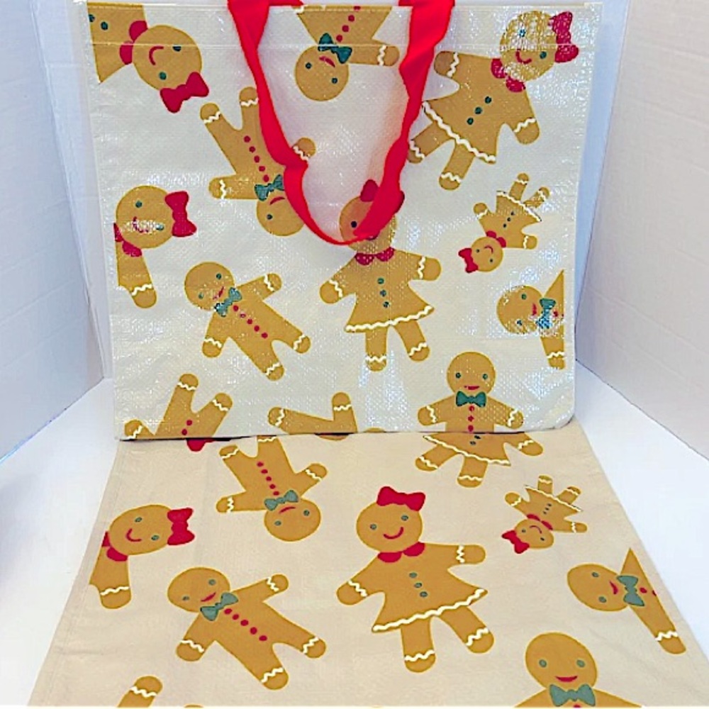 Target Holiday Christmas Reusable Gift Tote Bag Gingerbread (2)